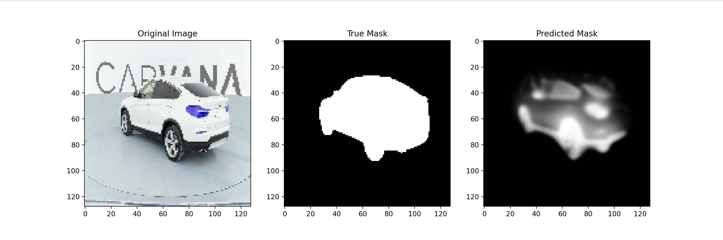 Original Image, True Mask and Predicted Mask Visualization