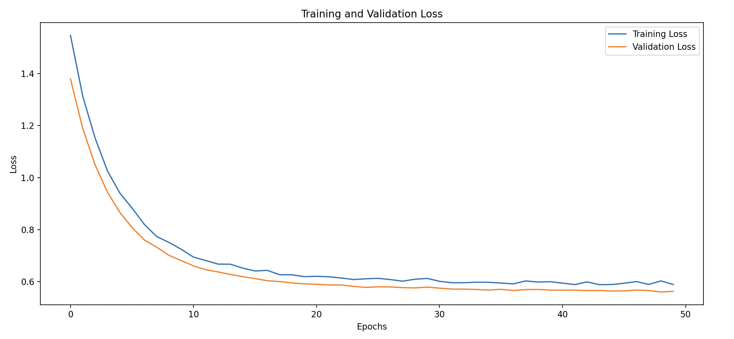 Training and Validation Loss